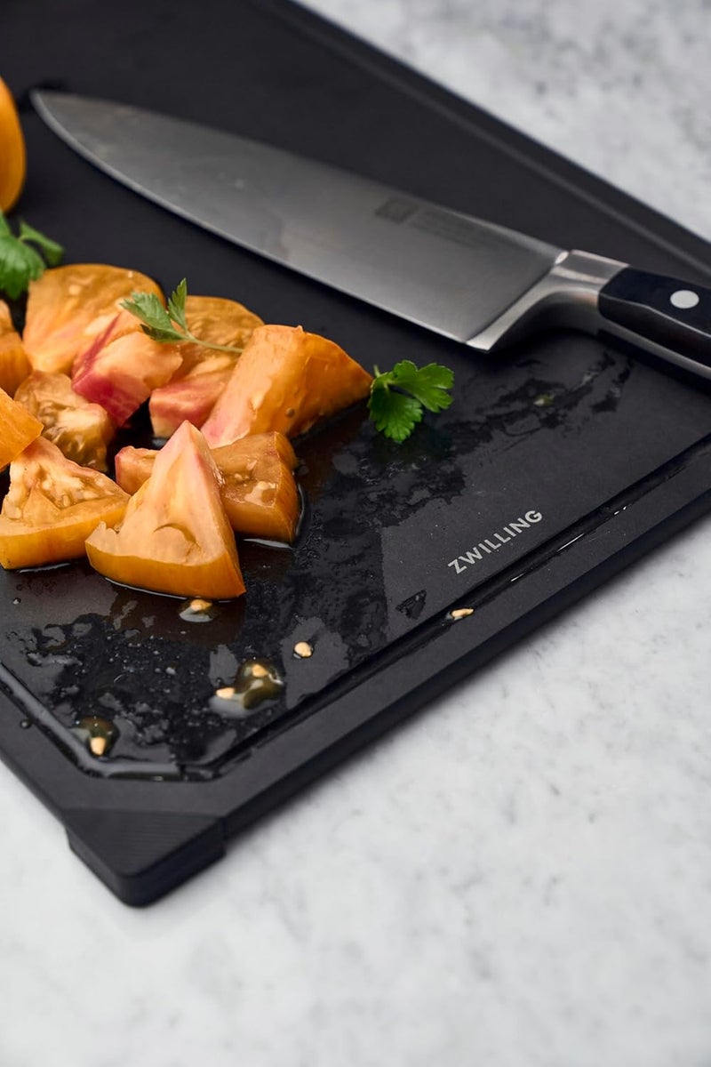 ZWILLING 42 x 30 cm Fibrewood Chopping Board with Juice Groove, Non-Slip, Dishwasher Safe, Black - Image 5